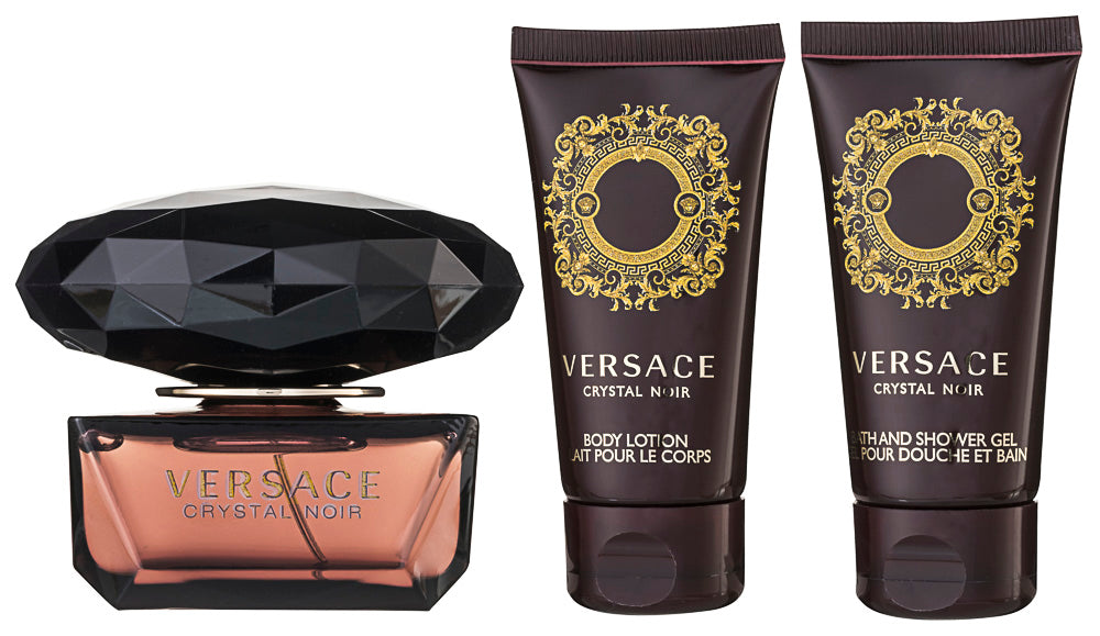 Versace Crystal Noir EDT Geschenkset EDT 50 ml + 50 ml Körperlotion + 50 ml Duschgel