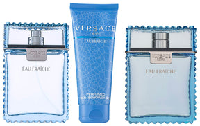 Versace Man Eau Fraiche EDT Geschenkset EDT 50 ml + 50 ml After Shave Balsam + 50 ml Duschgel