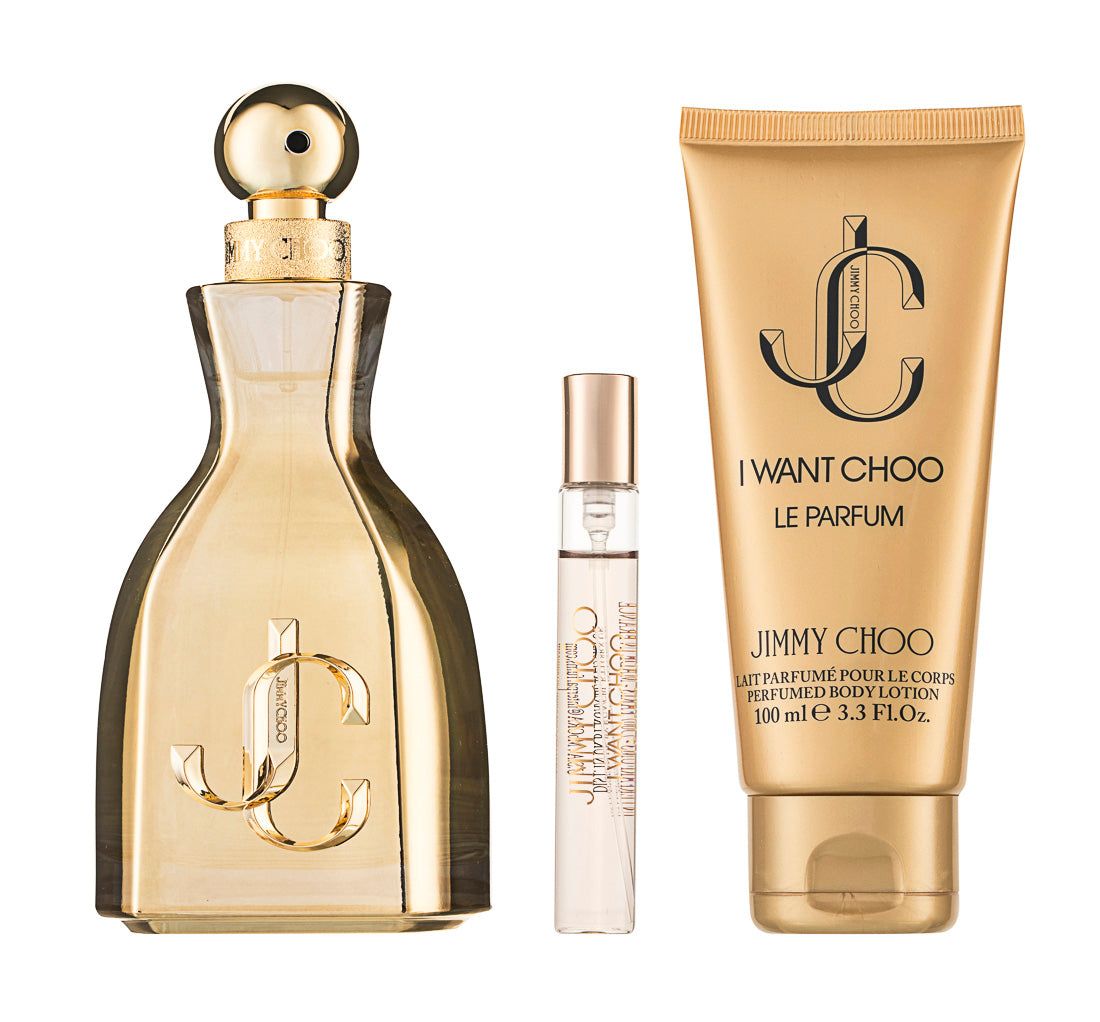 Jimmy Choo I Want Choo Le Parfum Set 100 ml + 7.5 ml + 100 ml Körperlotion