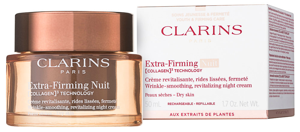 Clarins Extra-Firming Nuit [COLLAGEN]³ Technology Nachtcreme - Trockene Haut 50 ml / Nachfüllbar