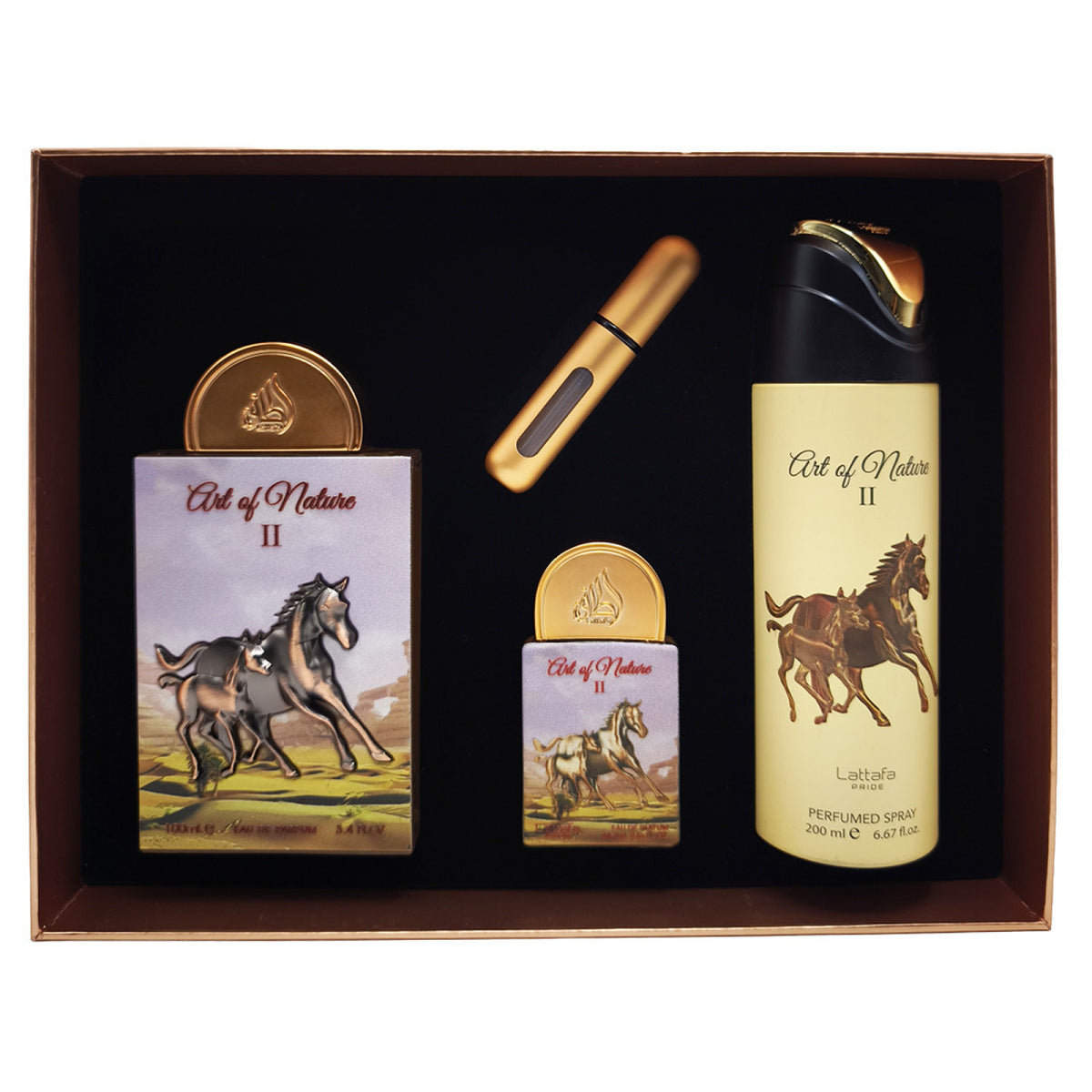 Lattafa Art of Nature II Eau de Parfum Set 100 ml + 20 ml + 200 ml Deodorant Spray