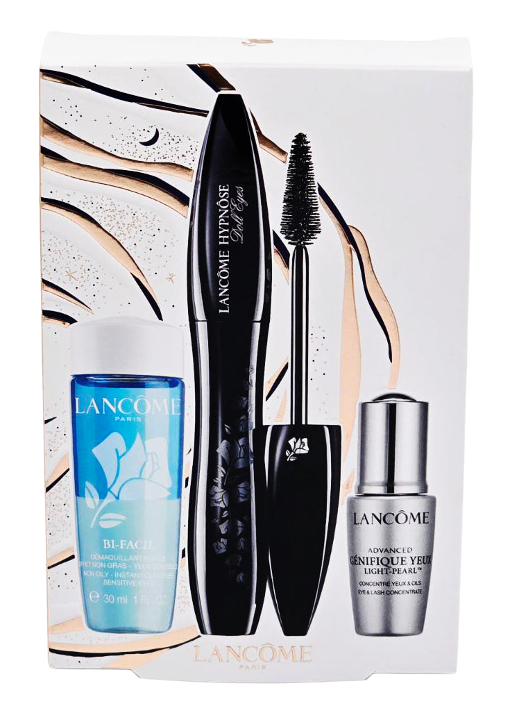 Lancôme Hypnôse Doll Eyes Gesichtspflege-Set 6.5 ml Mascara / 01 Black + 30 ml Bi-Facil + 5 ml Advanced Genifique Eye