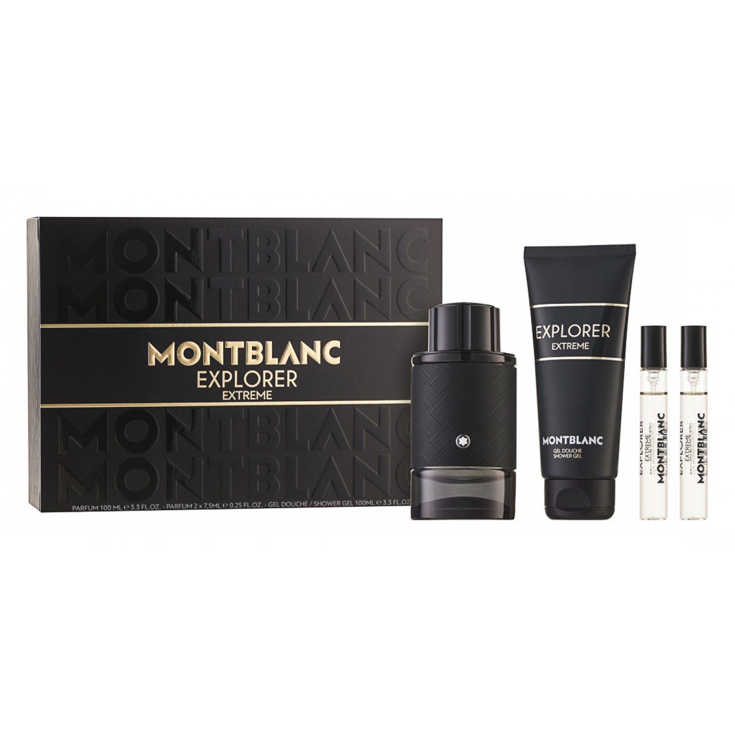 Montblanc Explorer Extreme Parfum Set 100 ml + 2 x 7.5 ml + 100 ml Duschgel