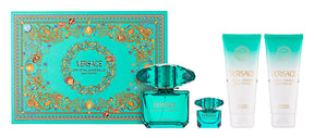 Versace Crystal Emerald Eau de Parfum Set 90 ml + 5 ml + 100 ml Duschgel + 100 ml Körperlotion