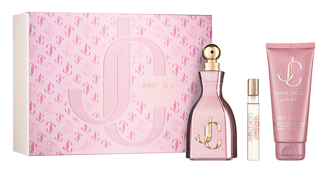Jimmy Choo I Want Choo With Love Eau de Parfum Set 100 ml + 7.5 ml + 100 ml Körperlotion