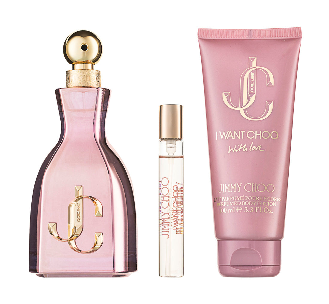 Jimmy Choo I Want Choo With Love Eau de Parfum Set 100 ml + 7.5 ml + 100 ml Körperlotion
