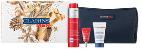 Clarins Men Energizing Gesichtsgel 50 ml Energizing Gel + 3 ml Energizing Eye Gel + 30 ml Cleansing Foam + Travel Bag
