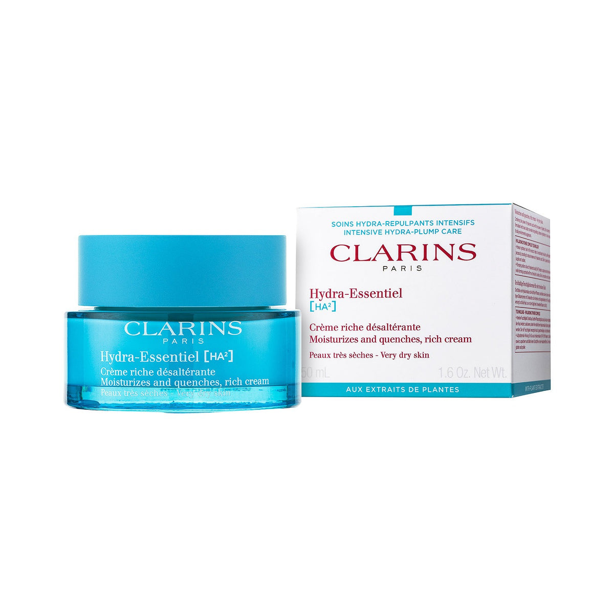 Clarins Hydra-Essentiel [HA²] Moisturizes and Quenches Rich Gesichtscreme 50 ml