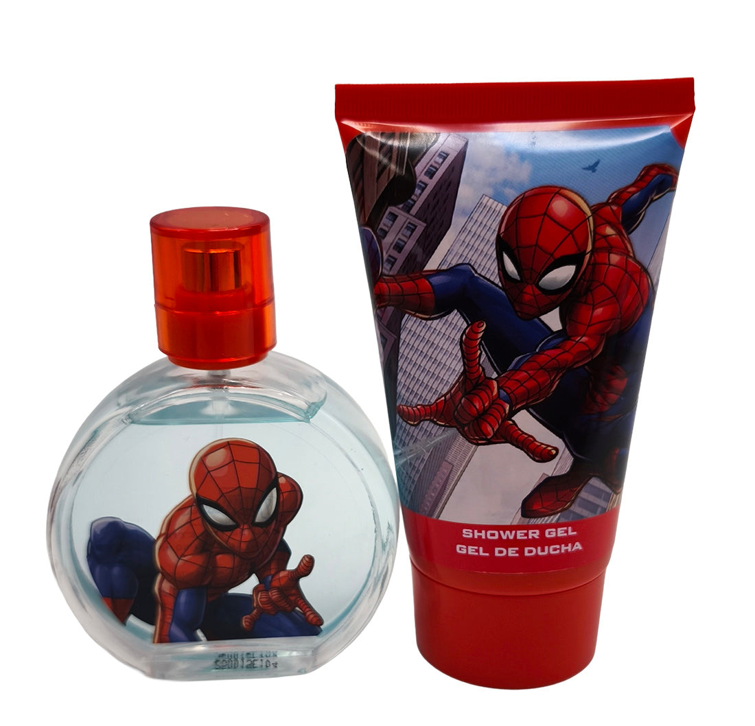 Marvel Spiderman EDT Geschenkset Set 50 ml + 100 ml Duschgel + 1 Stk. Kosmetiktasche