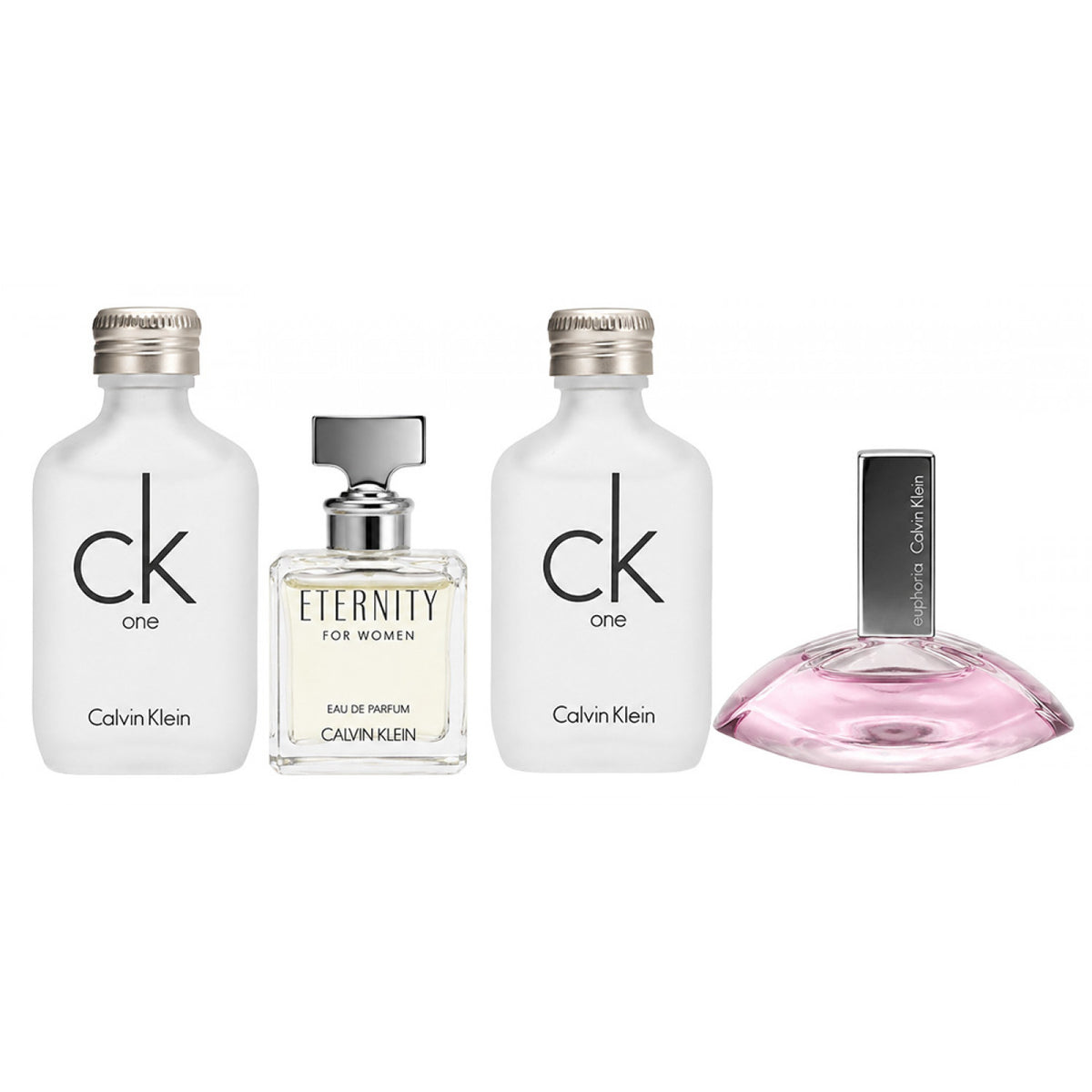 Calvin Klein Ladies Mini EDT Geschenkset 2 x 10 ml CK One + 5 ml Eternity + 4 ml Euphoria