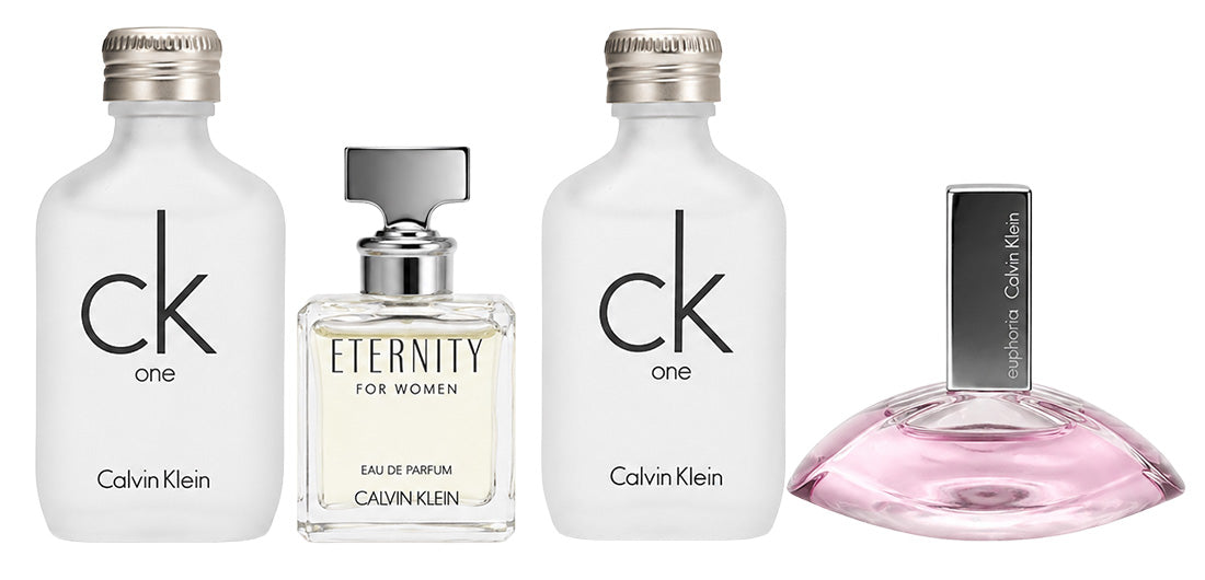 Calvin Klein Ladies Mini EDT Geschenkset 2 x 10 ml CK One + 5 ml Eternity + 4 ml Euphoria