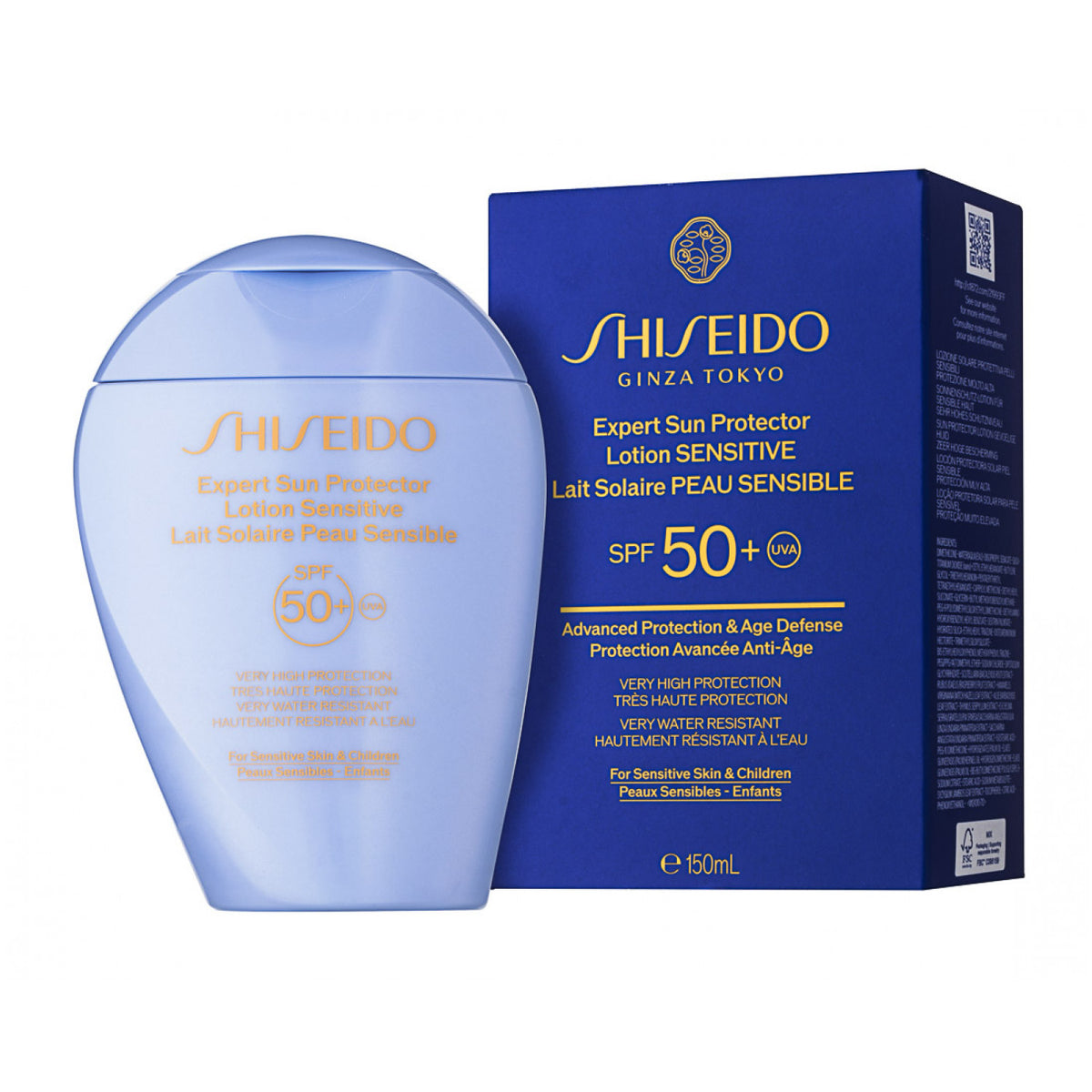 Shiseido Expert Sun Protector Lotion Sensitive Sonnenlotion SPF 50+ 150 ml