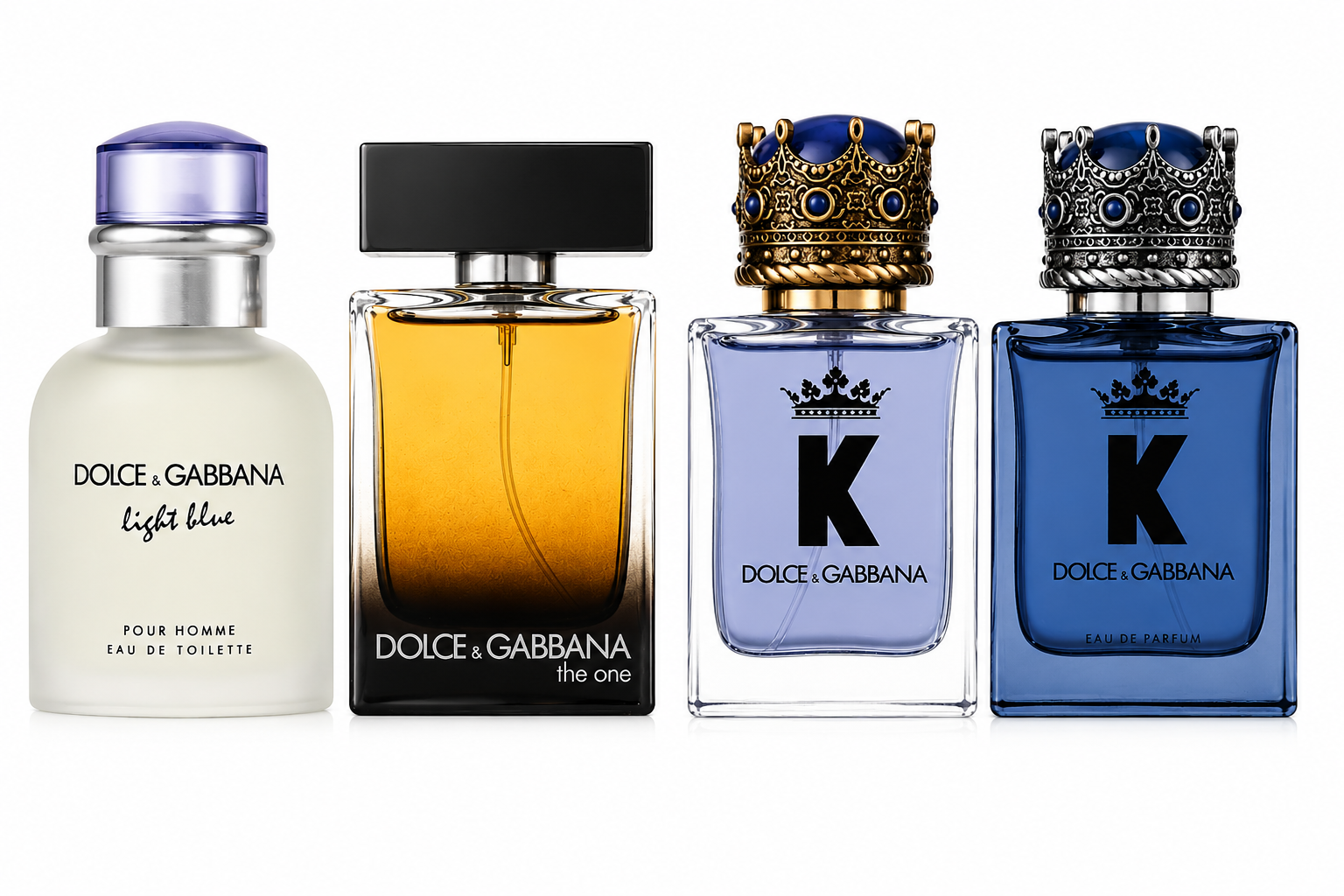 Dolce & Gabbana Men Miniature Geschenkset Set 5 ml K by Dolce & Gabbana Eau de Parfum + 5 ml K by Dolce & Gabbana Eau de Toilette + 5 ml Light Blue Eau de Toilette + 5 ml The One Eau de Parfum