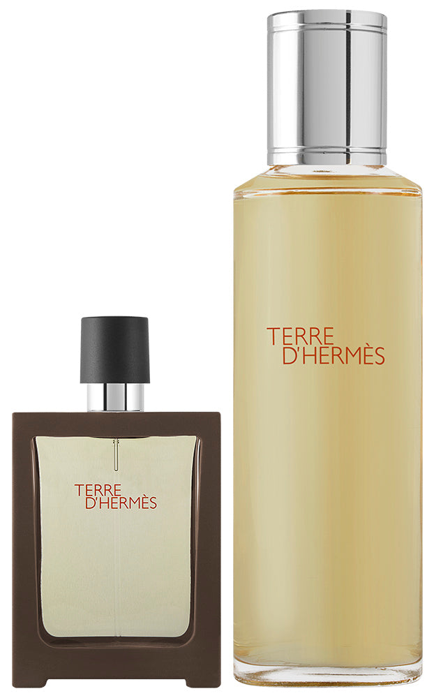 Hermès Terre d`Hermès Pour Homme Eau de Toilette Set 125 ml Nachfüllpackung + 30 ml Nachfüllbar