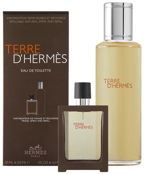 Hermès Terre d`Hermès Pour Homme Eau de Toilette Set 125 ml Nachfüllpackung + 30 ml Nachfüllbar