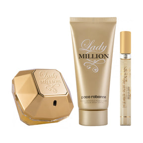 Rabanne Lady Million Eau de Parfum Set 50 ml + 10 ml + 75 ml Körperlotion
