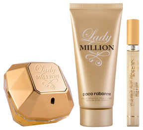 Paco Rabanne Lady Million Eau de Parfum Set 50 ml + 10 ml + 75 ml Körperlotion