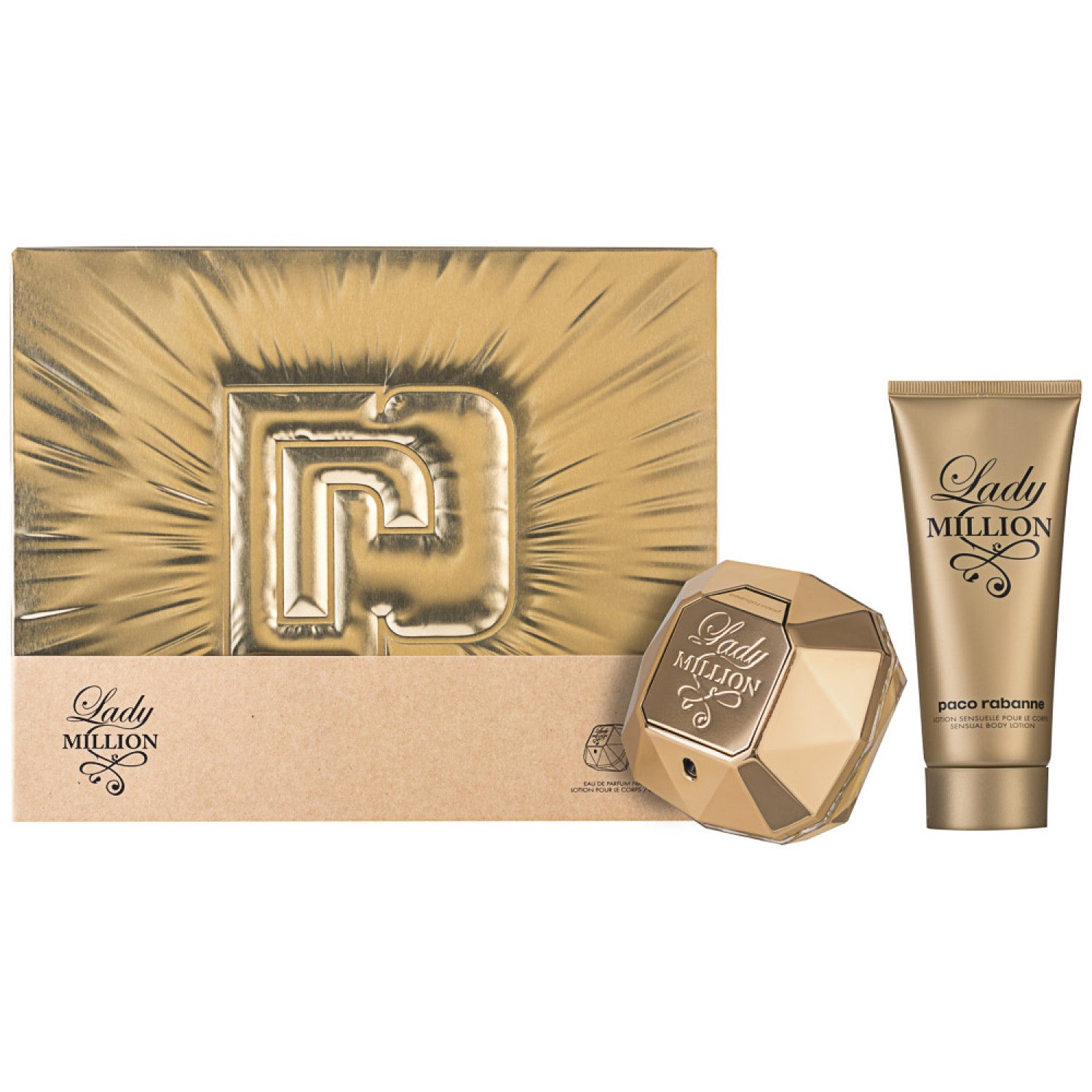 Rabanne Lady Million Eau de Parfum Set 80 ml + 100 ml Körperlotion