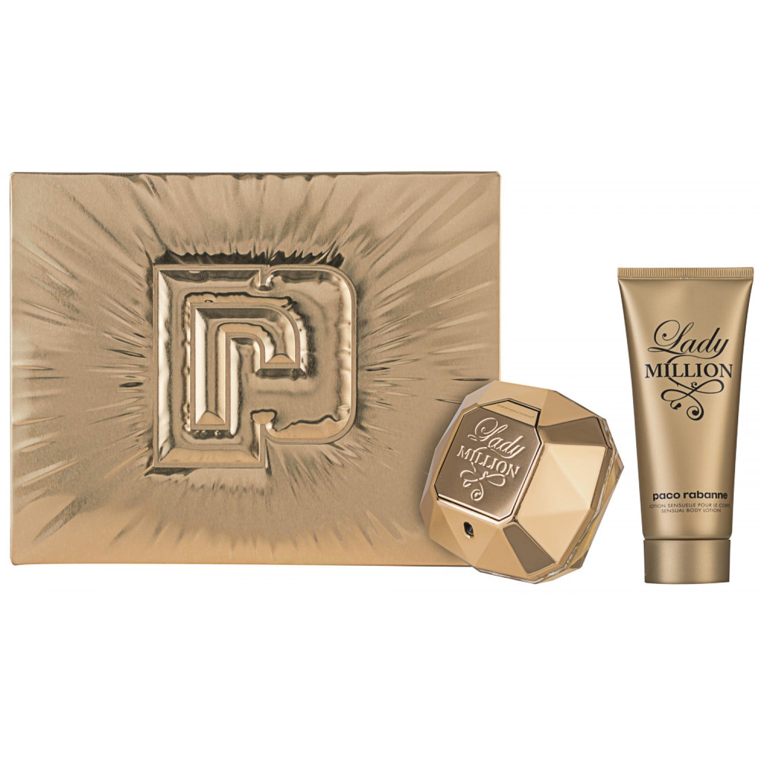 Rabanne Lady Million Eau de Parfum Set 80 ml + 100 ml Körperlotion