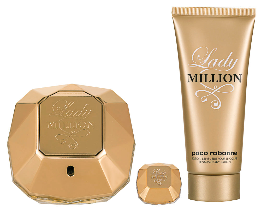 Paco Rabanne Lady Million Eau de Parfum Set 80 ml + 5 ml + 100 ml Körperlotion