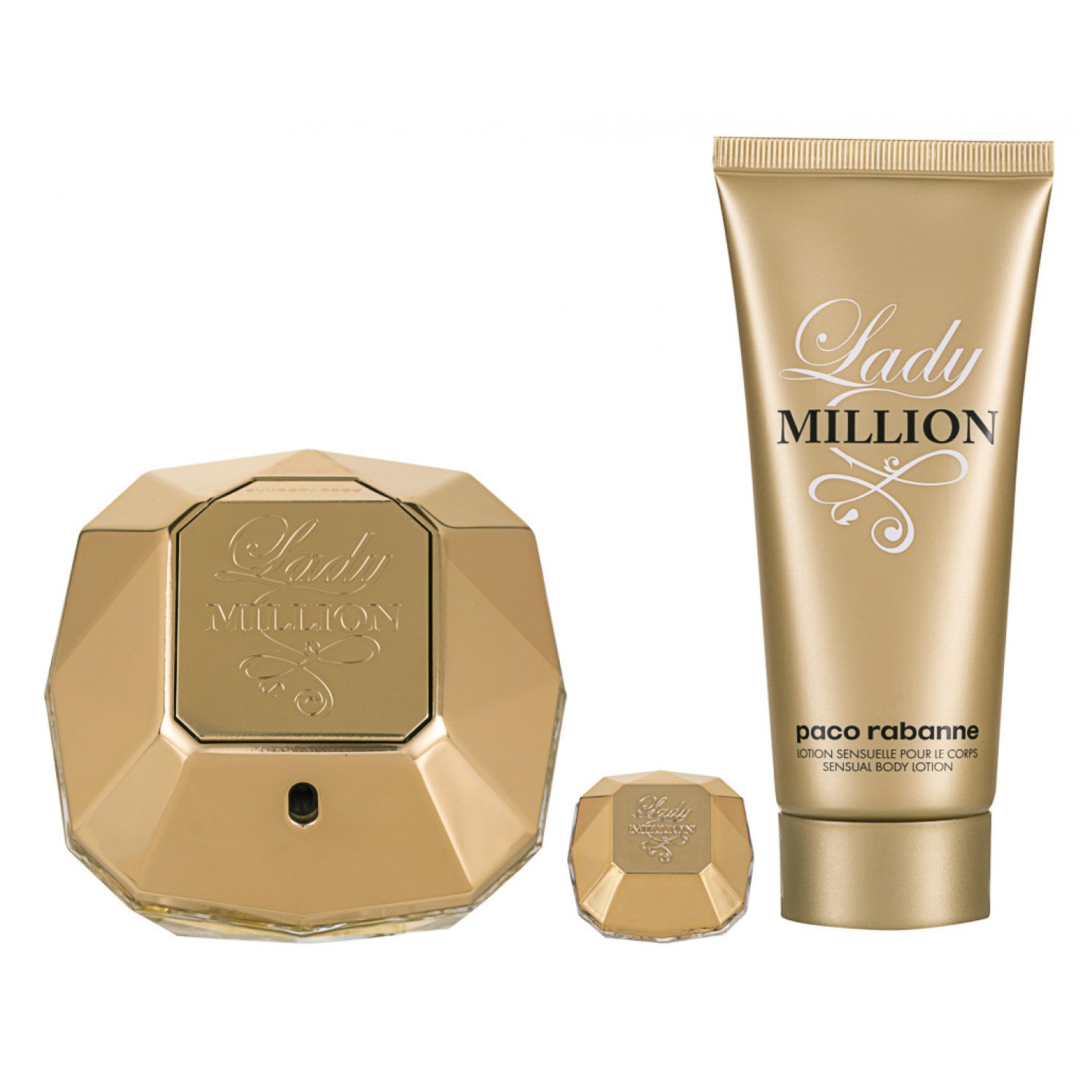 Rabanne Lady Million Eau de Parfum Set 80 ml + 5 ml + 100 ml Körperlotion