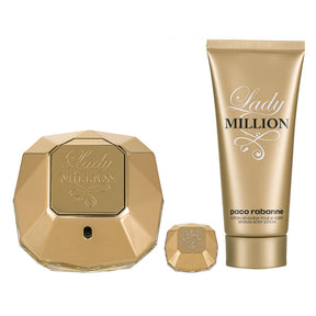Rabanne Lady Million Eau de Parfum Set 80 ml + 5 ml + 100 ml Körperlotion