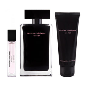 Narciso Rodriguez For Her Eau de Toilette Set 100 ml + 10 ml + 50 ml Körperlotion