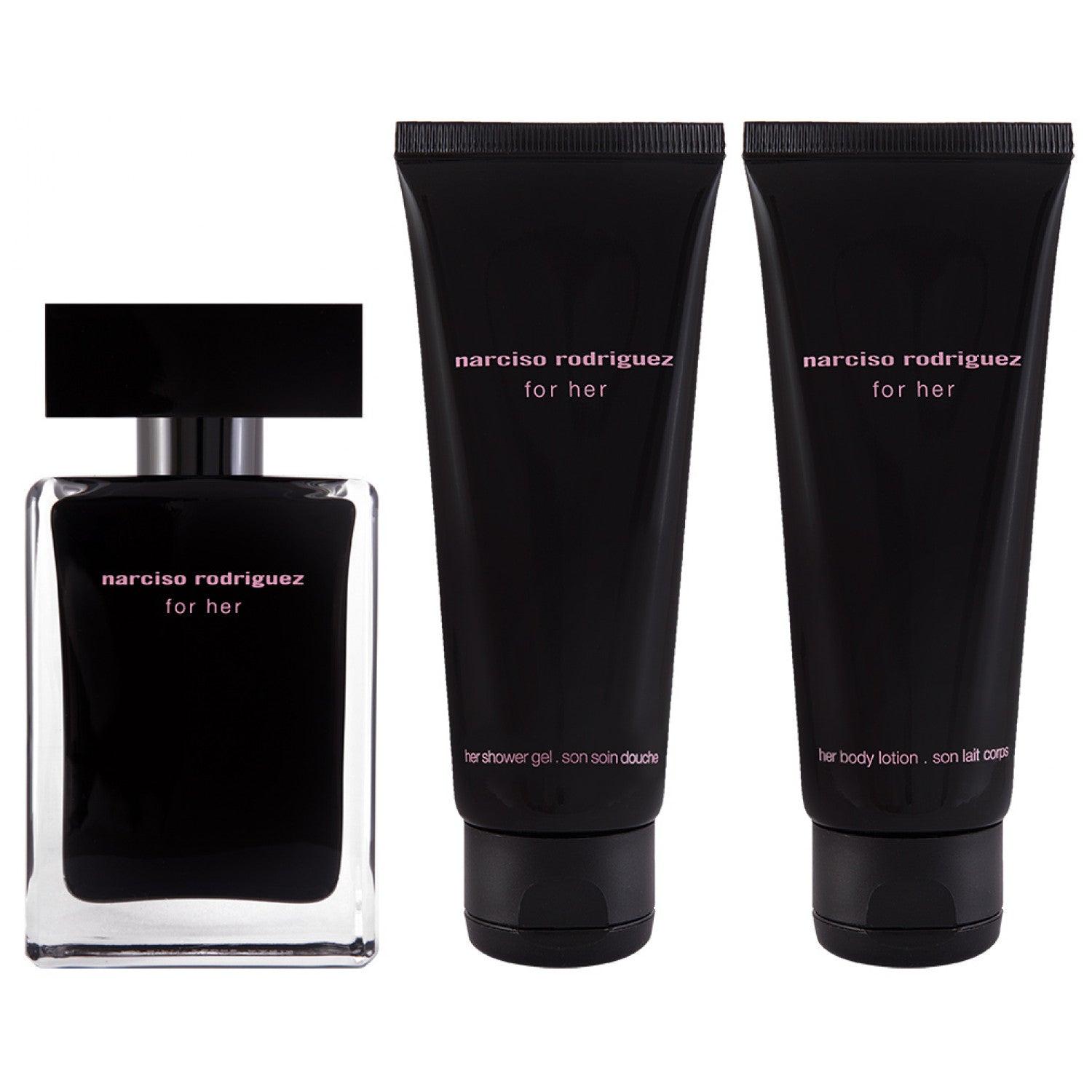Narciso Rodriguez For Her Eau de Toilette Set 50 ml + 75 ml Körperlotion + 75 ml Duschgel