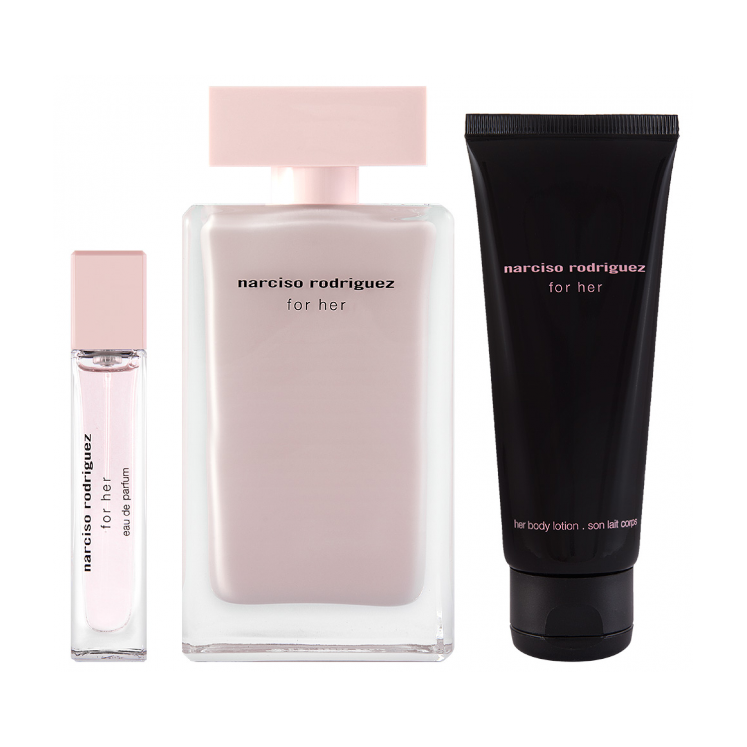 Narciso Rodriguez For Her Eau de Parfum Set 100 ml + 10 ml + 75 ml Körperlotion