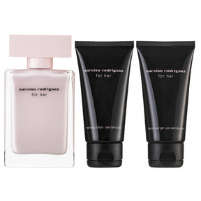 Narciso Rodriguez For Her Eau de Parfum Set 50 ml + 75 ml Körperlotion + 75 ml Duschgel
