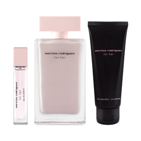 Narciso Rodriguez For Her Eau de Parfum Set 100 ml + 10 ml + 50 ml Körperlotion