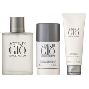 Giorgio Armani Acqua di Gio Eau de Toilette Set 100 ml + 75 ml Duschgel  + 75 ml Deodorant Stick + Tasche