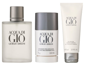 Giorgio Armani Acqua di Gio Eau de Toilette Set 100 ml + 75 ml Duschgel  + 75 ml Deodorant Stick + Tasche