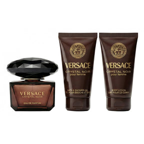 Versace Crystal Noir Eau de Parfum Set 90 ml + 100 ml Dushgel + 100 ml Körperlotion + 5 ml