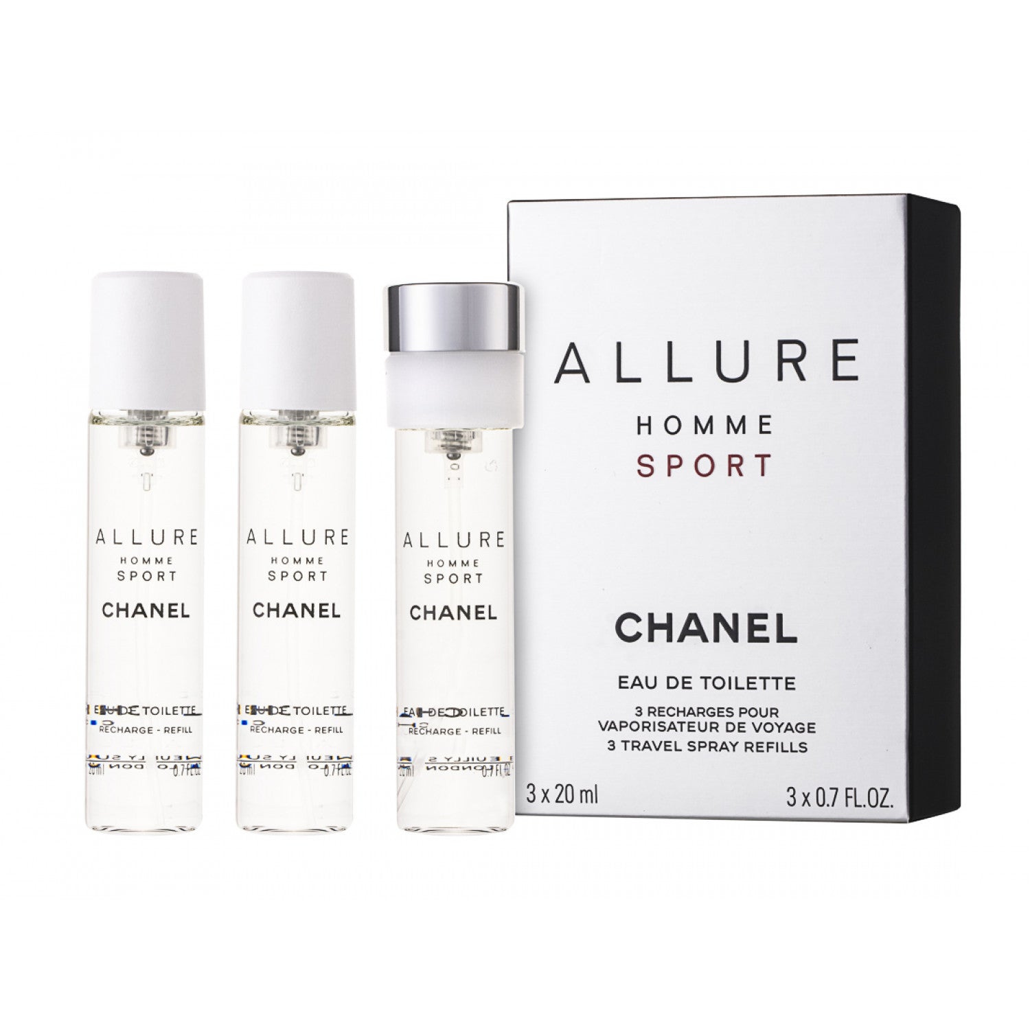 Chanel Allure Homme Sport Eau de Toilette 3 x 20 ml Nachfüllpackung
