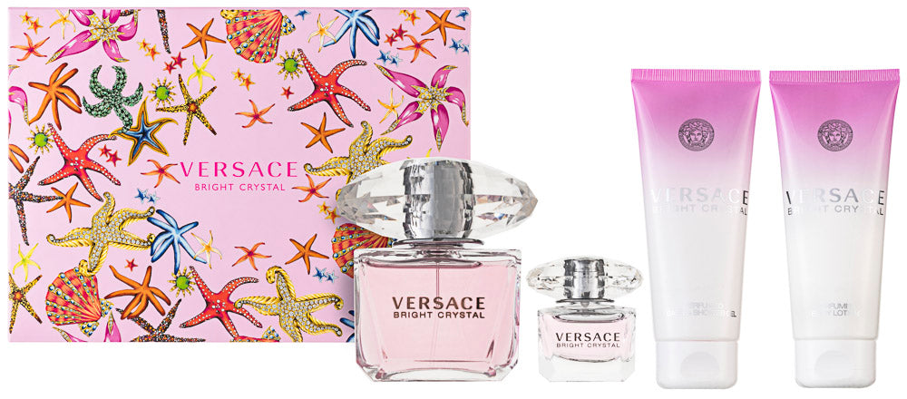 Versace Bright Crystal Eau de Toilette Set 90 ml + 5 ml + 100 ml Körperlotion + 100 ml Duschgel