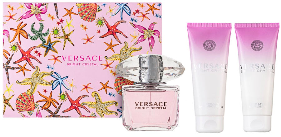 Versace Bright Crystal Eau de Toilette Set 50 ml + 50 ml Duschgel + 50 ml Körperlotion