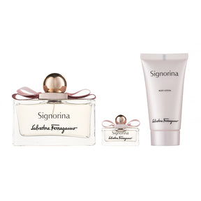 Salvatore Ferragamo Signorina Eau de Parfum  Set 100 ml + 5 ml + 50 ml  Körperlotion