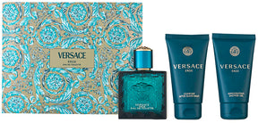Versace Eros Pour Homme Eau de Toilette  Set 50 ml + 50 ml Duschgel + 50 ml Aftershave Balm