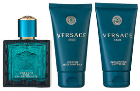 Versace Eros Pour Homme Eau de Toilette  Set 50 ml + 50 ml Duschgel + 50 ml Aftershave Balm