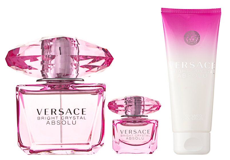 Versace Bright Crystal Absolu Eau de Parfum Set 90 ml + 5 ml + 150 ml Duschgel