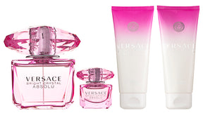 Versace Bright Crystal Absolu Eau de Parfum Set 90 ml + 5 ml + 100 ml Körperlotion + 100 ml Duschgel