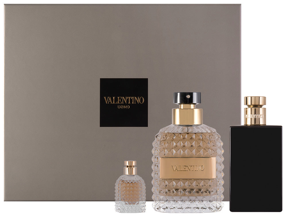 Valentino Valentino Uomo EDT Geschenkset EDT 100 ml + 100 ml Aftershave Balm + EDT 4 ml 