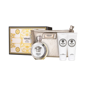 Versace Eros Pour Femme Eau de Parfum Set 100 ml + 5 ml + 100 ml Körperlotion + 100 ml Duschgel