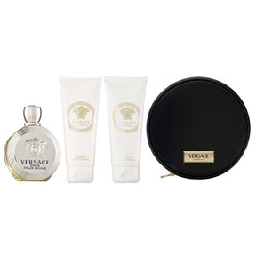 Versace Eros Pour Femme Eau de Parfum Set 100 ml + 100 ml Körperlotion + 100 ml Duschgel + Tasche