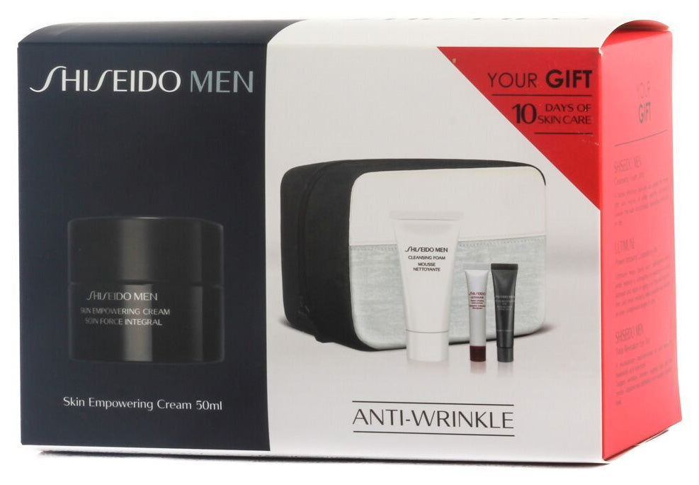 Shiseido Men Skin Empowering Cream 50 ml + 30 ml Cleansing Foam + 5 ml Power Infusing Concentare + 5 ml Total Revitalizer Eye