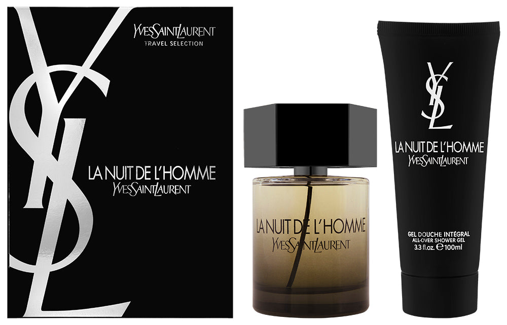 Yves Saint Laurent La Nuit De L`Homme EDT Geschenkset EDT 100 ml + 100 ml Duschgel