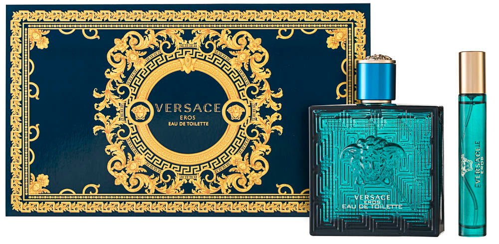Versace Eros Pour Homme EDT Geschenkset EDT 100 ml + EDT 10 ml + Tasche