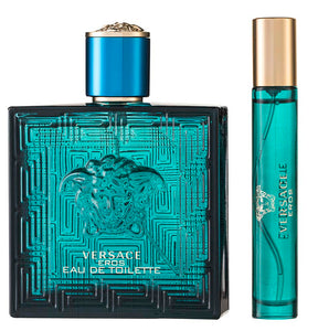 Versace Eros Pour Homme EDT Geschenkset EDT 100 ml + EDT 10 ml + Tasche