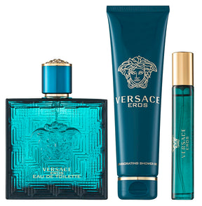 Versace Eros Pour Homme EDT Geschenkset EDT 100 ml + EDT 10 ml + 100 ml Duschgel